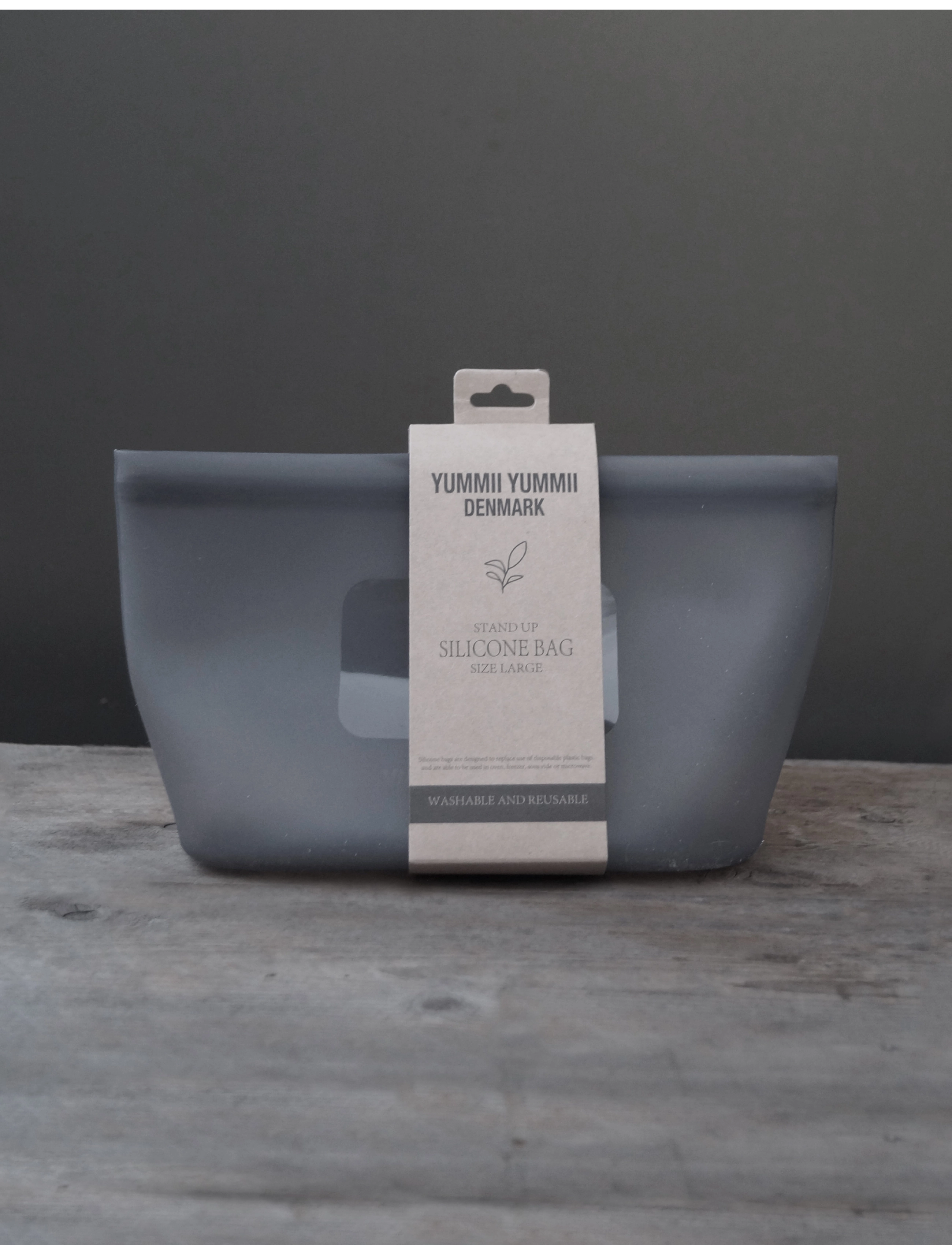Yummii Yummii - Standup siliconebag - stone - large - dark grey - 1