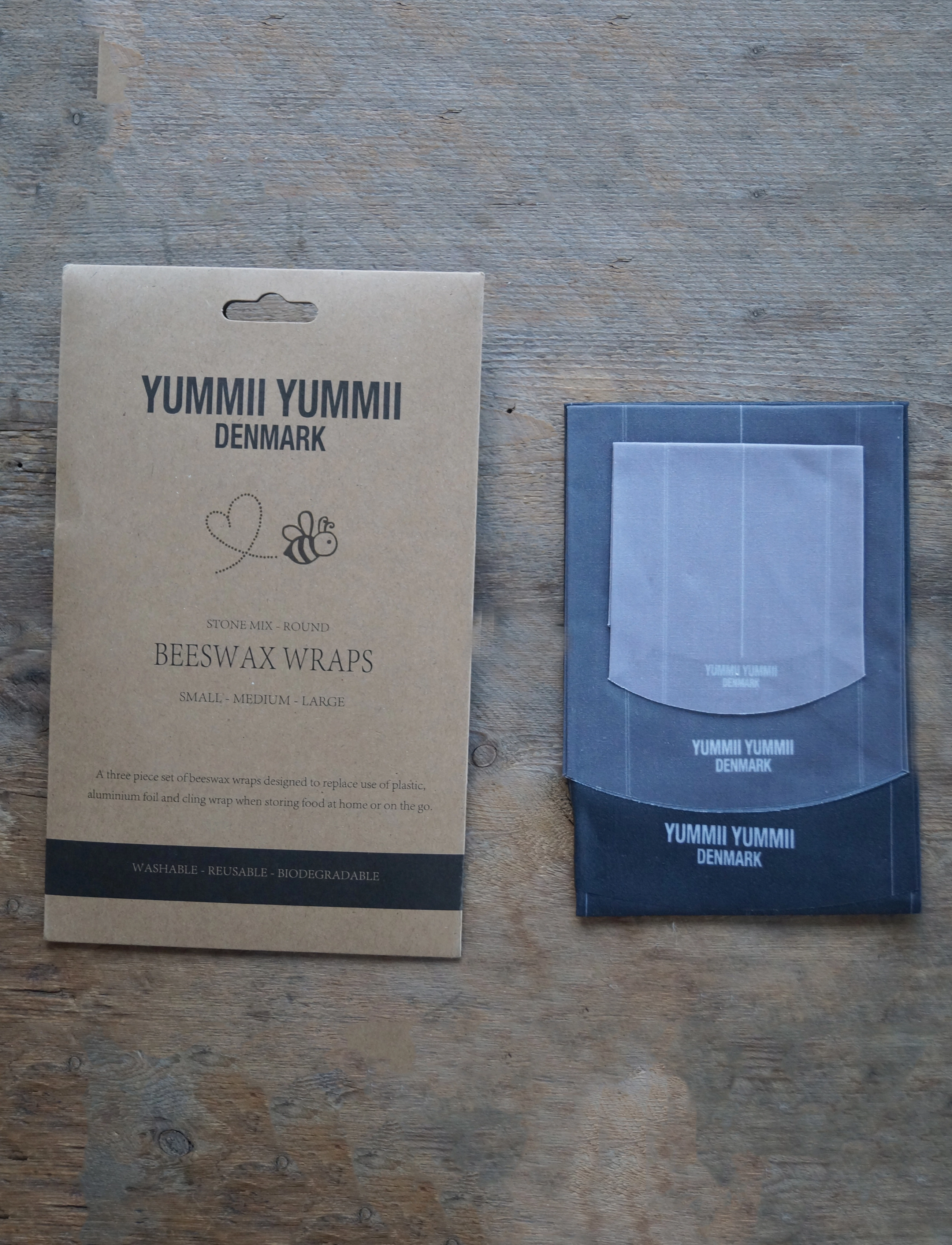Yummii Yummii - Beeswax wrap - grey - 1