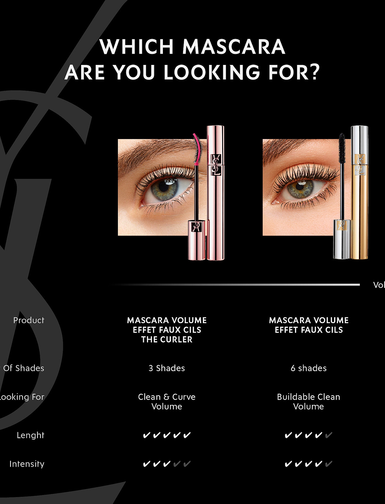 Yves Saint Laurent - Yves Saint Laurent Volume Effet Faux Cils The Curler Mascara Black - eyes & brows - black - 2