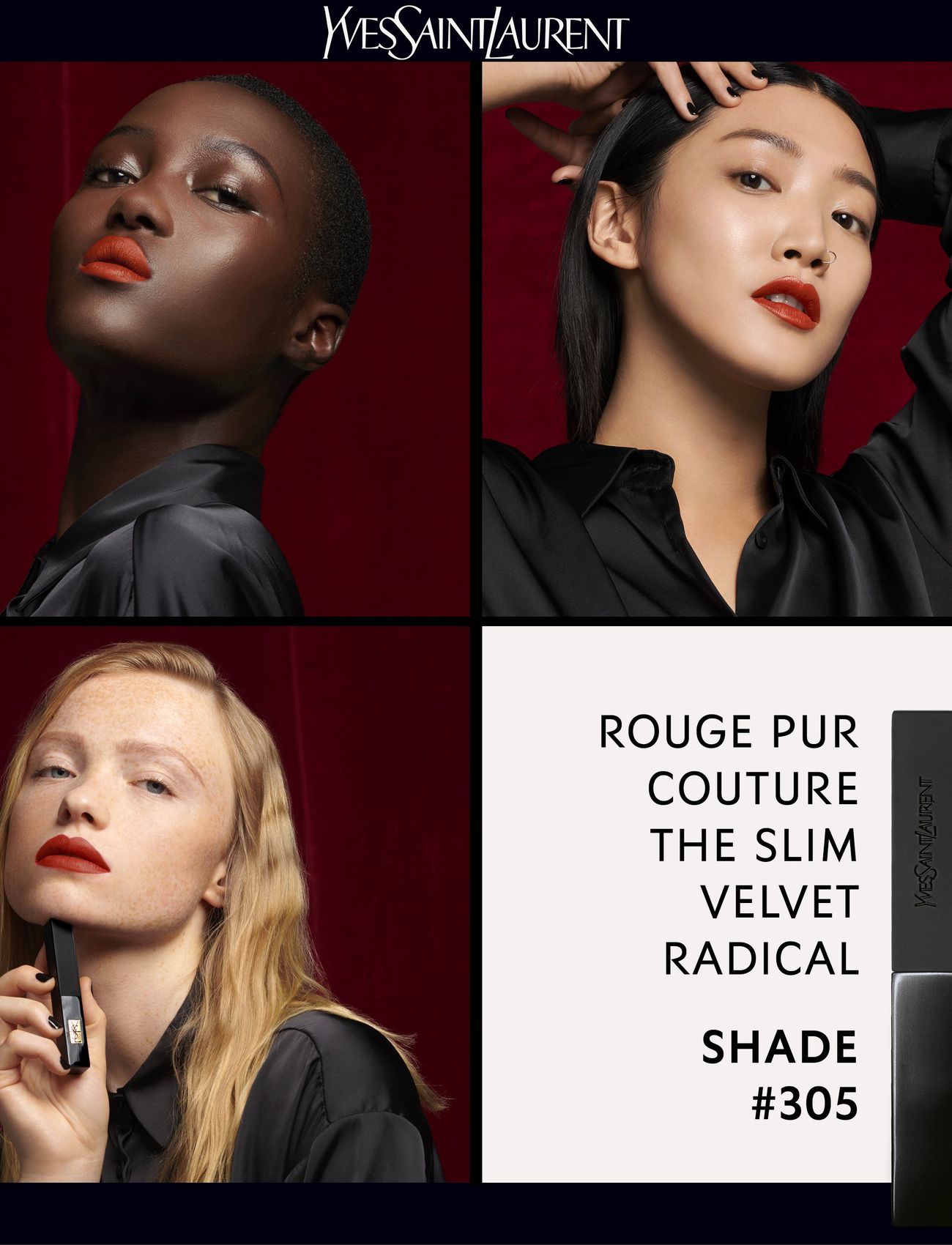 Yves Saint Laurent - THE SLIM VELVET RADICAL, Orange Surge - 305 - 4