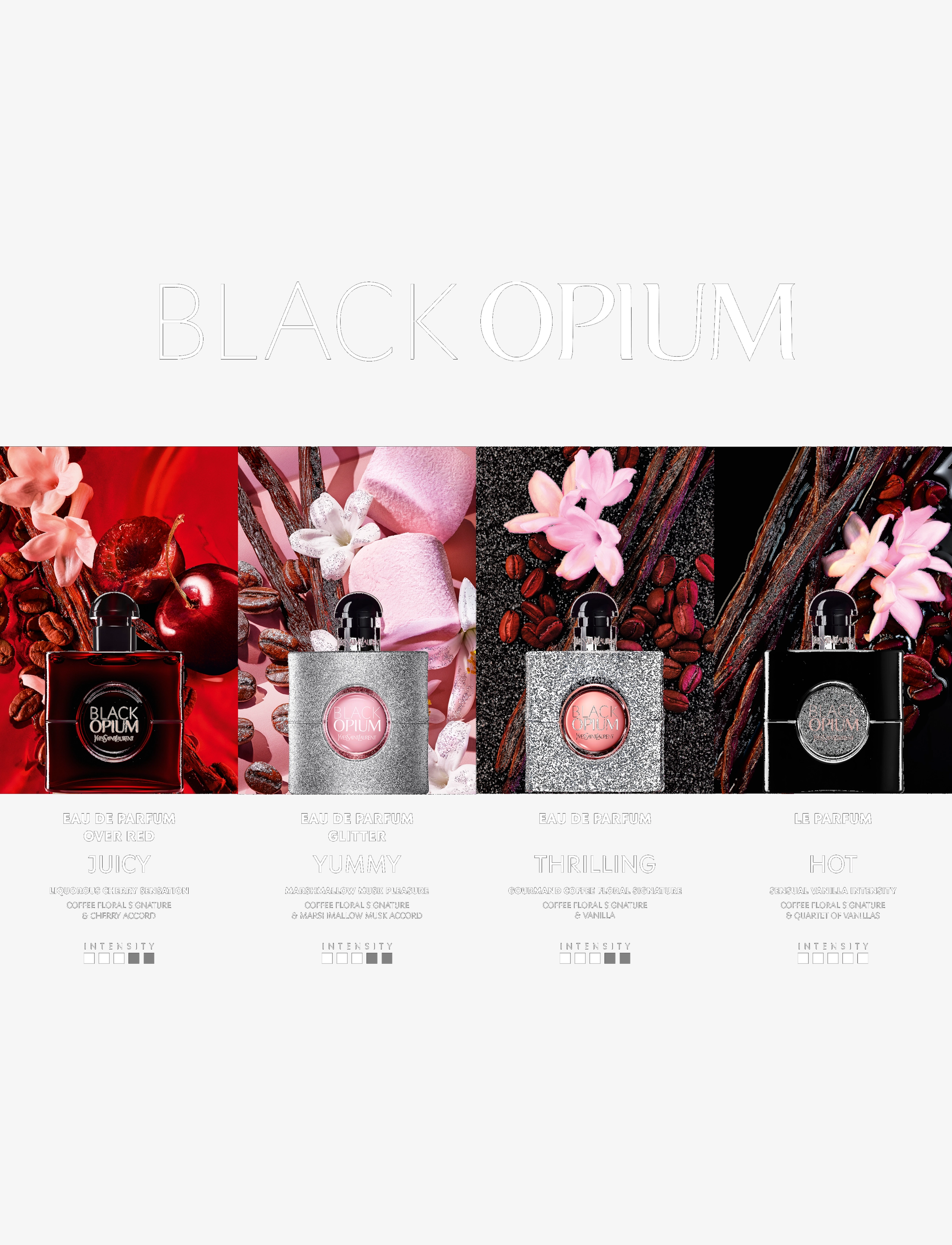 Yves Saint Laurent - YSL Black Opium GLITTER V30ML FG - til henne - clear - 5
