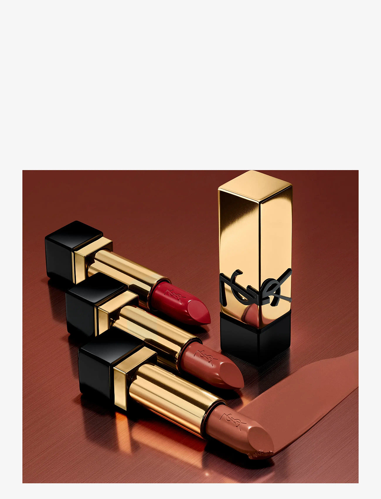 Yves Saint Laurent - Yves Saint Laurent Rouge Pur Couture Pure Color-In-Care Satin Lipstick - smink - bitten brown - 1