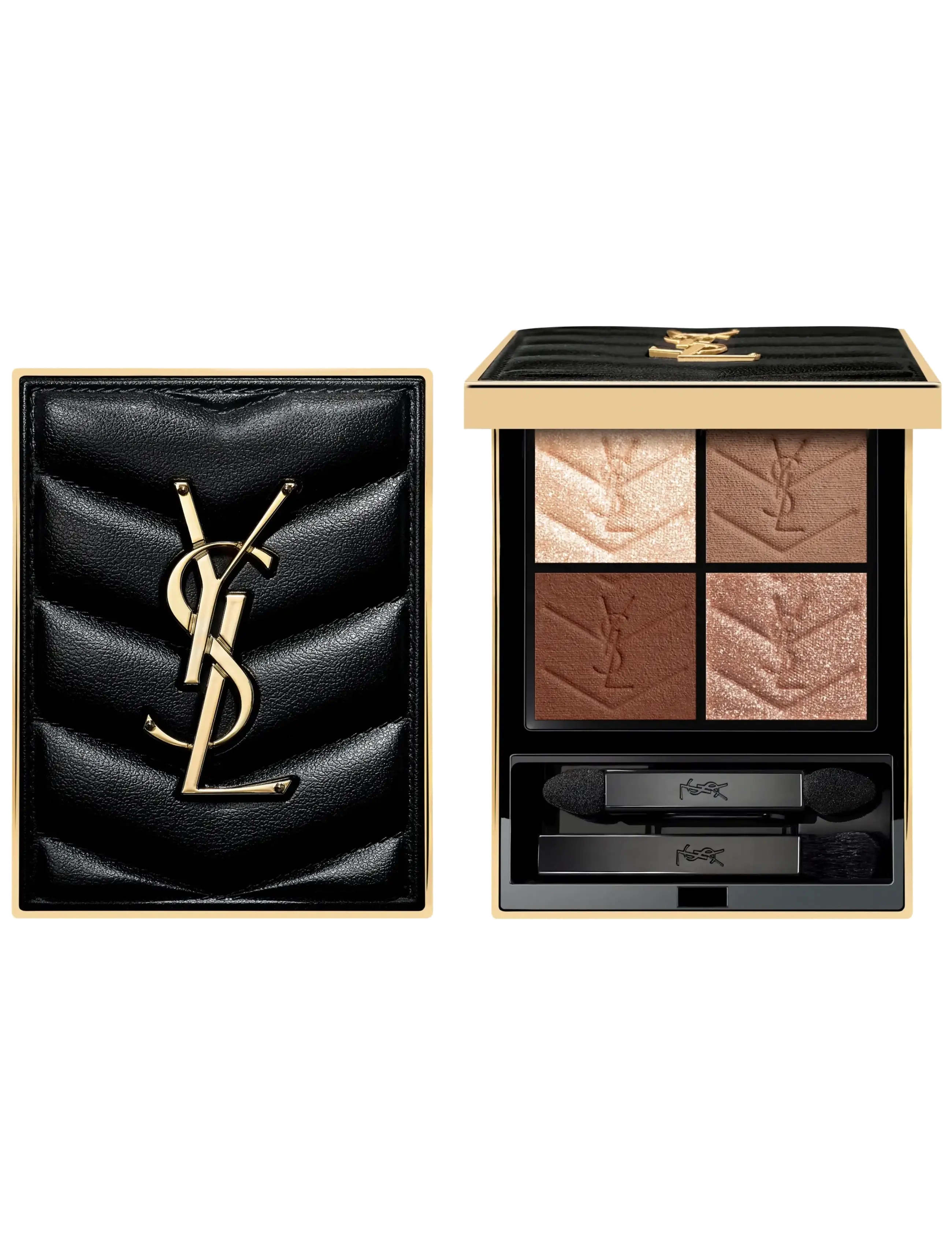 Yves Saint Laurent Ysl Couture Mini Clutch, Øjenpalette, Brun, Str: 4 G