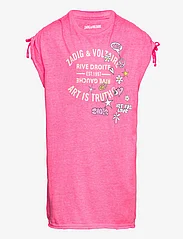 Zadig & Voltaire Kids - DRESS - kurzärmelige freizeitkleider - pink blush - 0