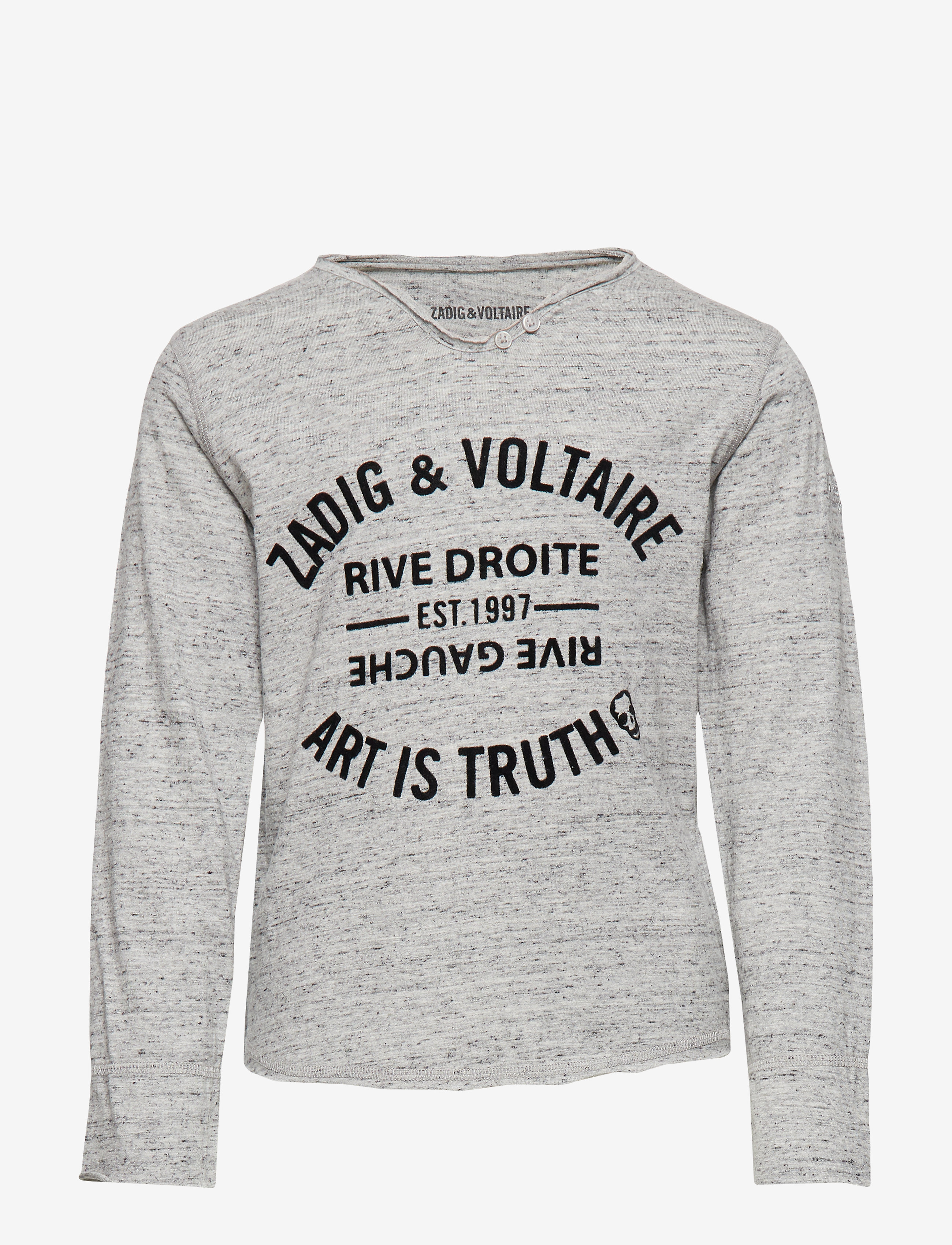 Zadig & Voltaire Kids - LONG SLEEVE T-SHIRT - grey/black - 0