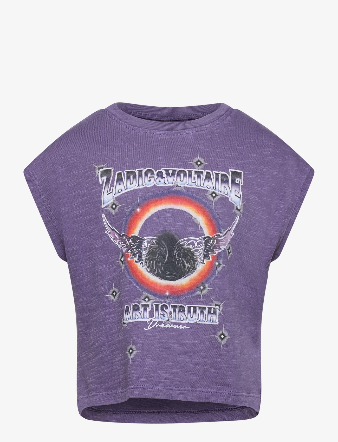 Zadig & Voltaire Kids - SHORT SLEEVES TEE-SHIRT - lühikeste varrukatega t-särgid - purple - 0