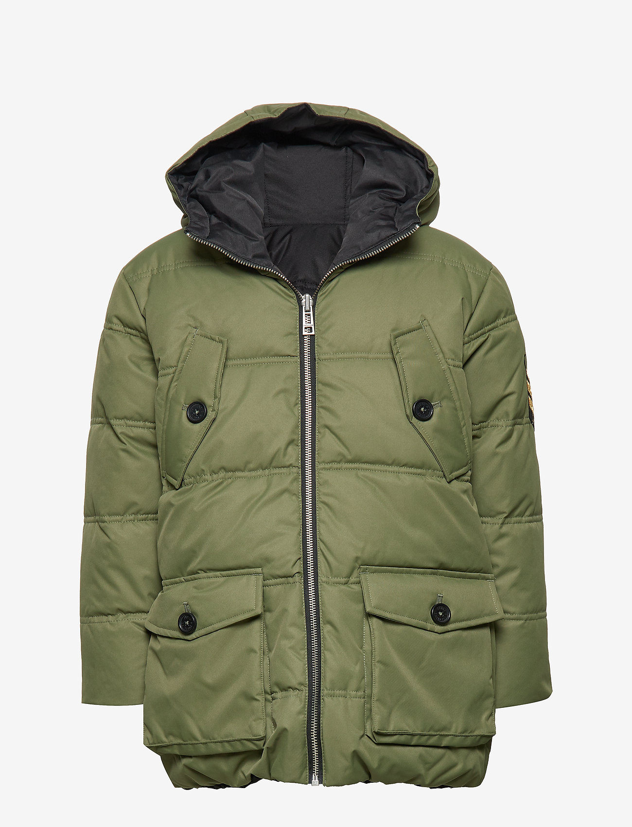 Zadig & Voltaire Kids - REVERSIBLE PUFFER JACKET - black  khaki - 0