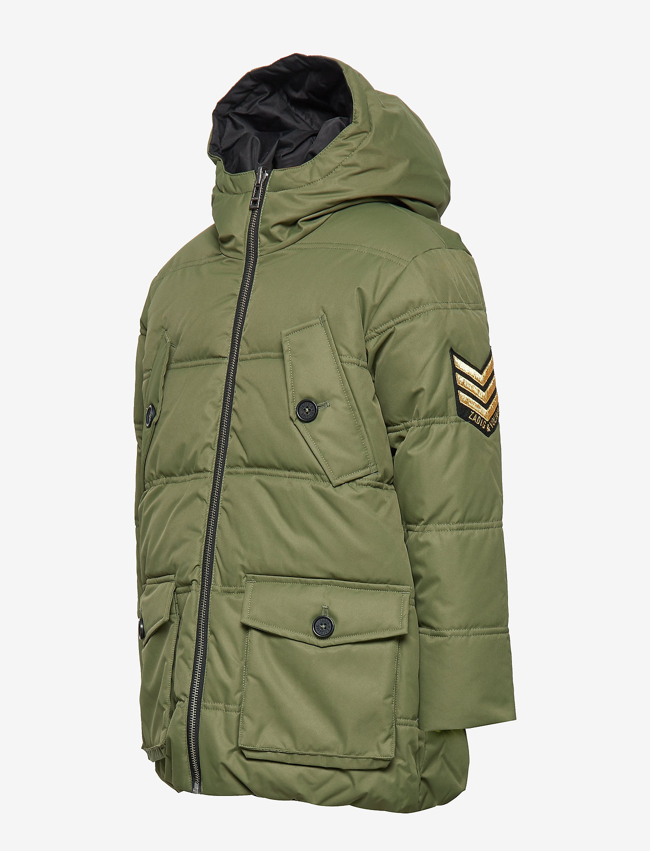 Zadig & Voltaire Kids - REVERSIBLE PUFFER JACKET - black  khaki - 5