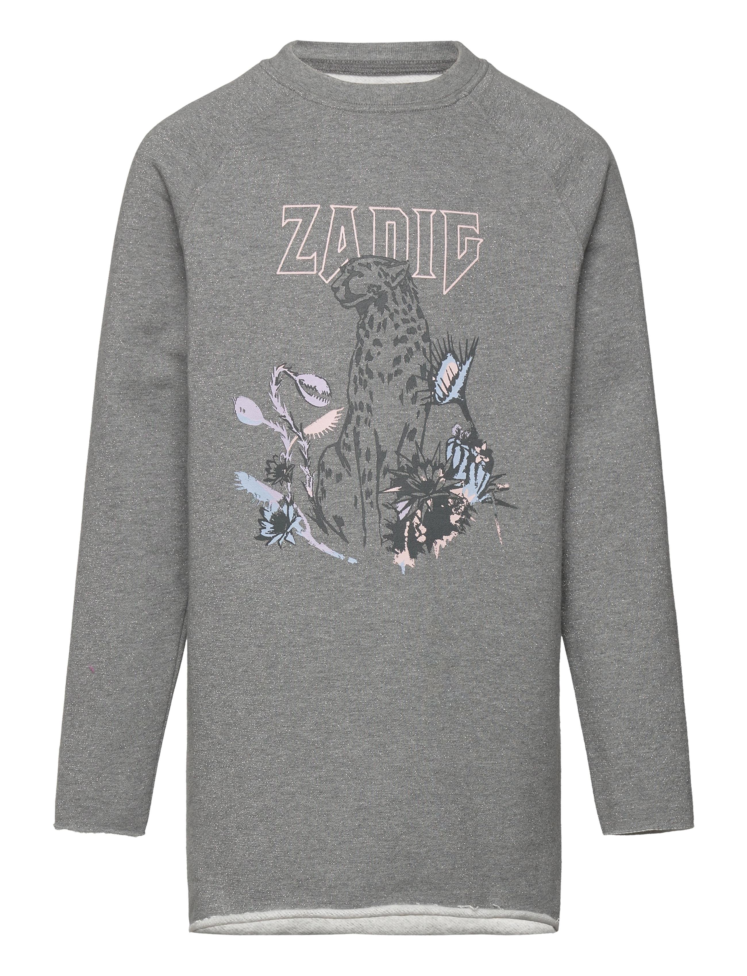 Zadig & Voltaire Kids LONG SLEEVED DRESS - Kjoler & nederdele - CHINE GREY / grey