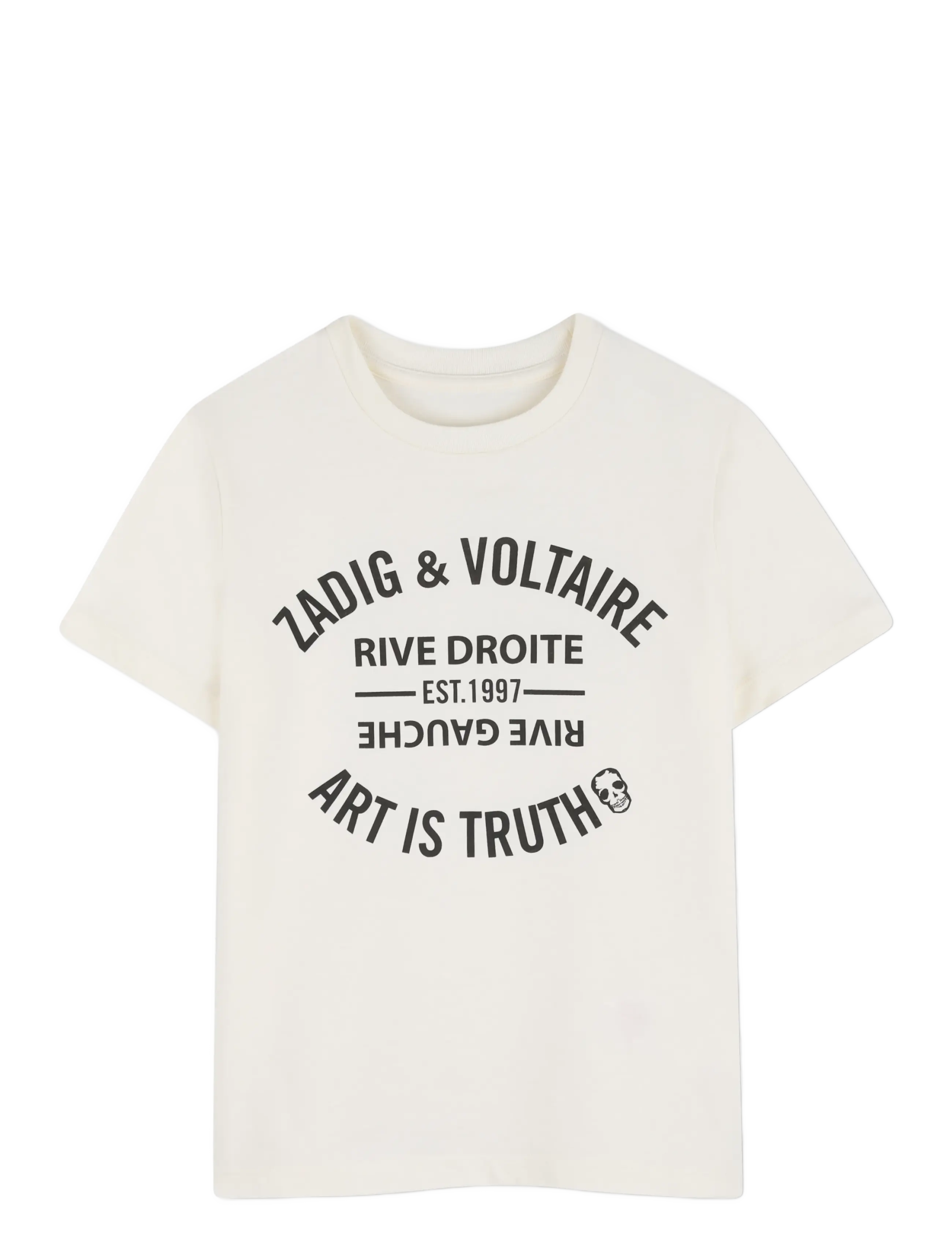 Zadig & Voltaire Kids SHORT SLEEVES TEE-SHIRT - Teens 140-176 - OFF WHITE / cream