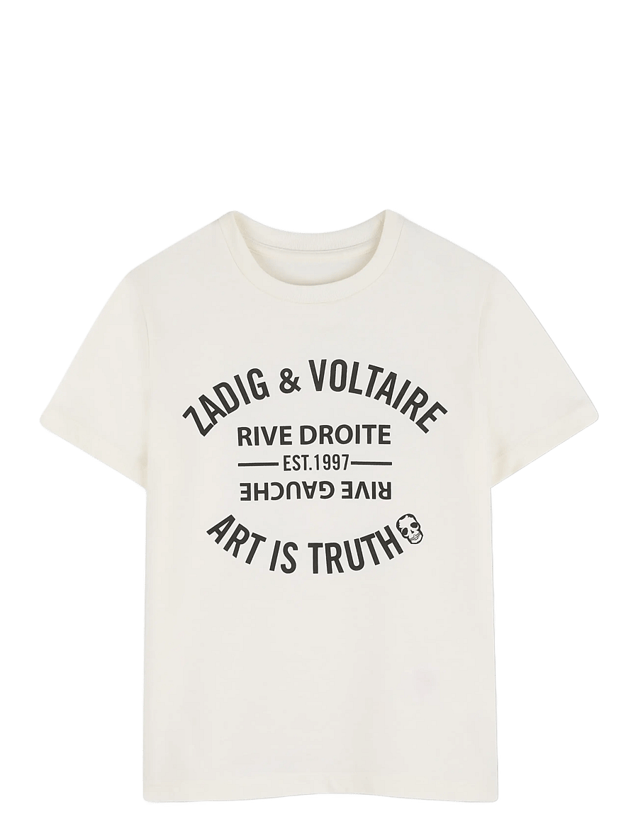 Zadig & Voltaire Kids - SHORT SLEEVES TEE-SHIRT - kortärmade t-shirts - off white - 0