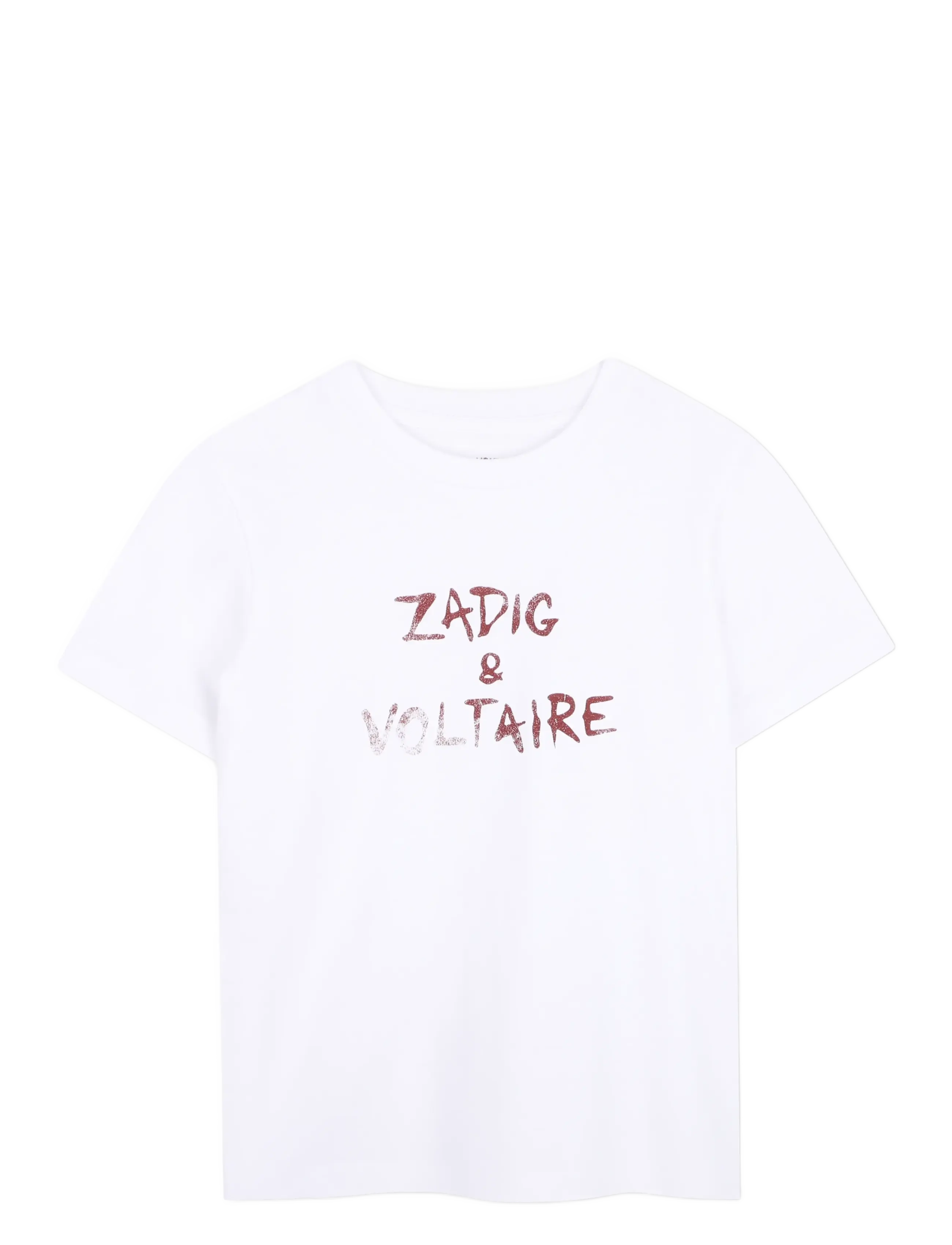Zadig & Voltaire Kids SHORT SLEEVES TEE-SHIRT - ZADIG&VOLTAIRE - WHITE BORDEAUX / white