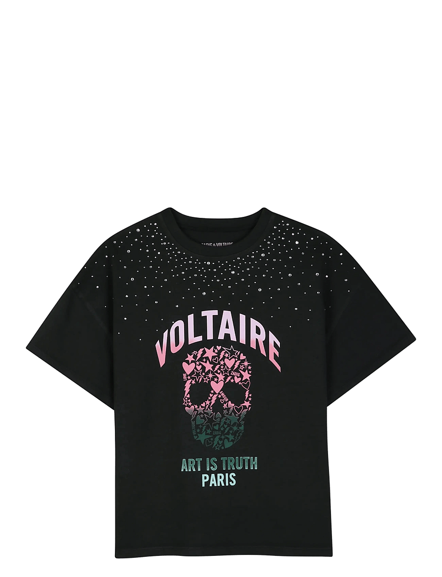 Zadig & Voltaire Kids - SHORT SLEEVES TEE-SHIRT - marškinėliai trumpomis rankovėmis - gloom - 1