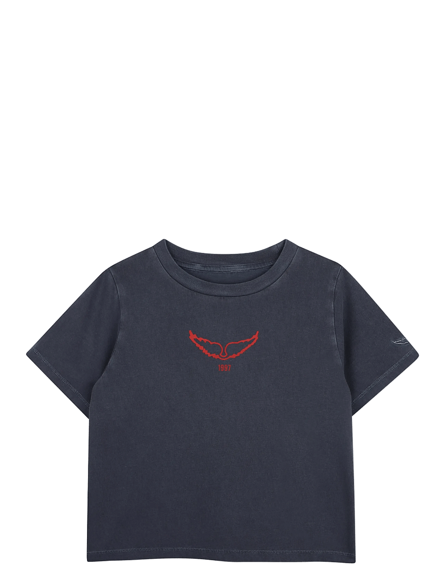 Zadig & Voltaire Kids - SHORT SLEEVES TEE-SHIRT - lühikeste varrukatega t-särgid - navy - 0