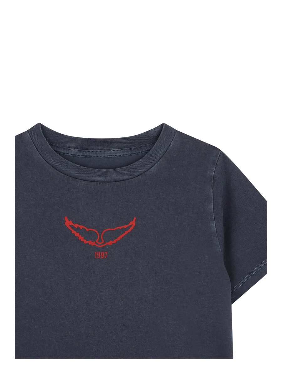 Zadig & Voltaire Kids - SHORT SLEEVES TEE-SHIRT - lühikeste varrukatega t-särgid - navy - 2