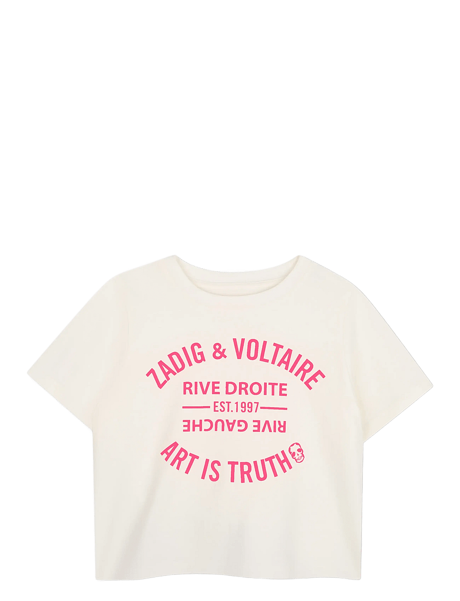 Zadig & Voltaire Kids - SHORT SLEEVES TEE-SHIRT - lühikeste varrukatega t-särgid - off white - 0