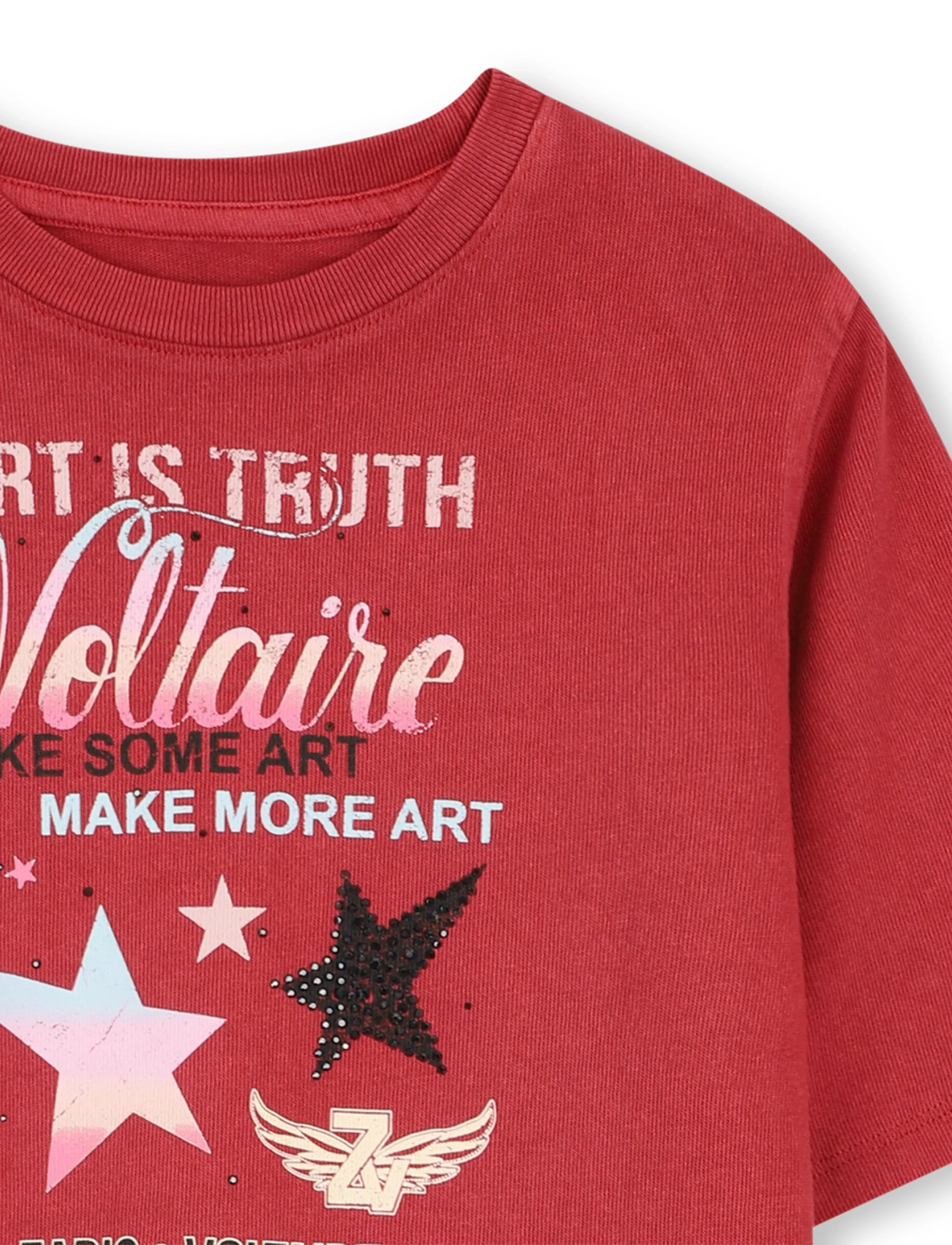 Zadig & Voltaire Kids - SHORT SLEEVES TEE-SHIRT - kurzärmelige - crimson - 2
