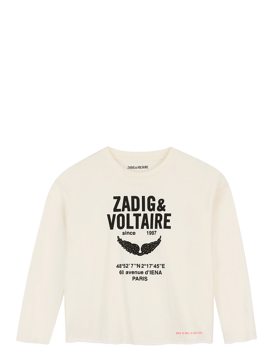 Zadig & Voltaire Kids - LONG SLEEVE T-SHIRT - długi rękaw - off white - 0