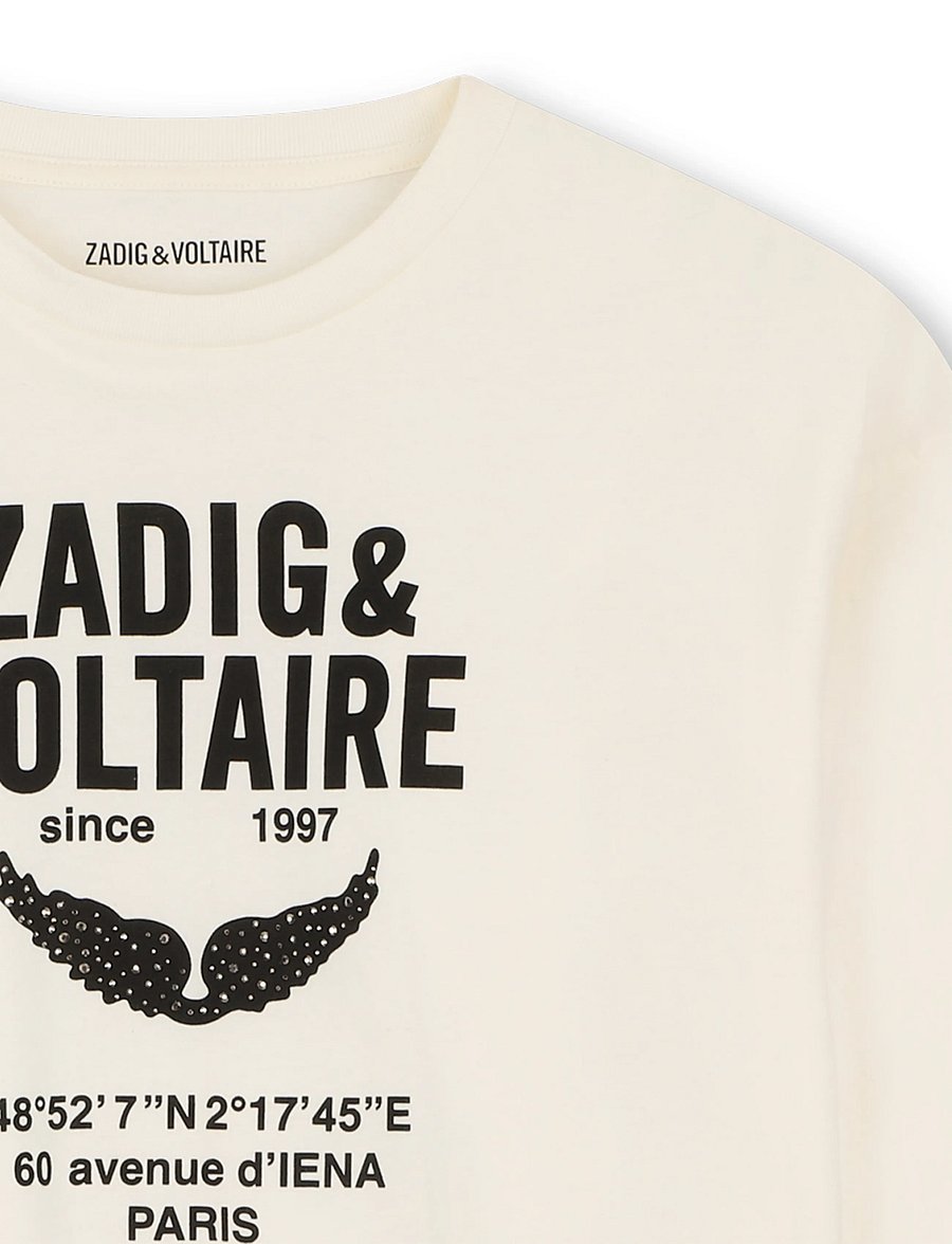 Zadig & Voltaire Kids - LONG SLEEVE T-SHIRT - długi rękaw - off white - 2