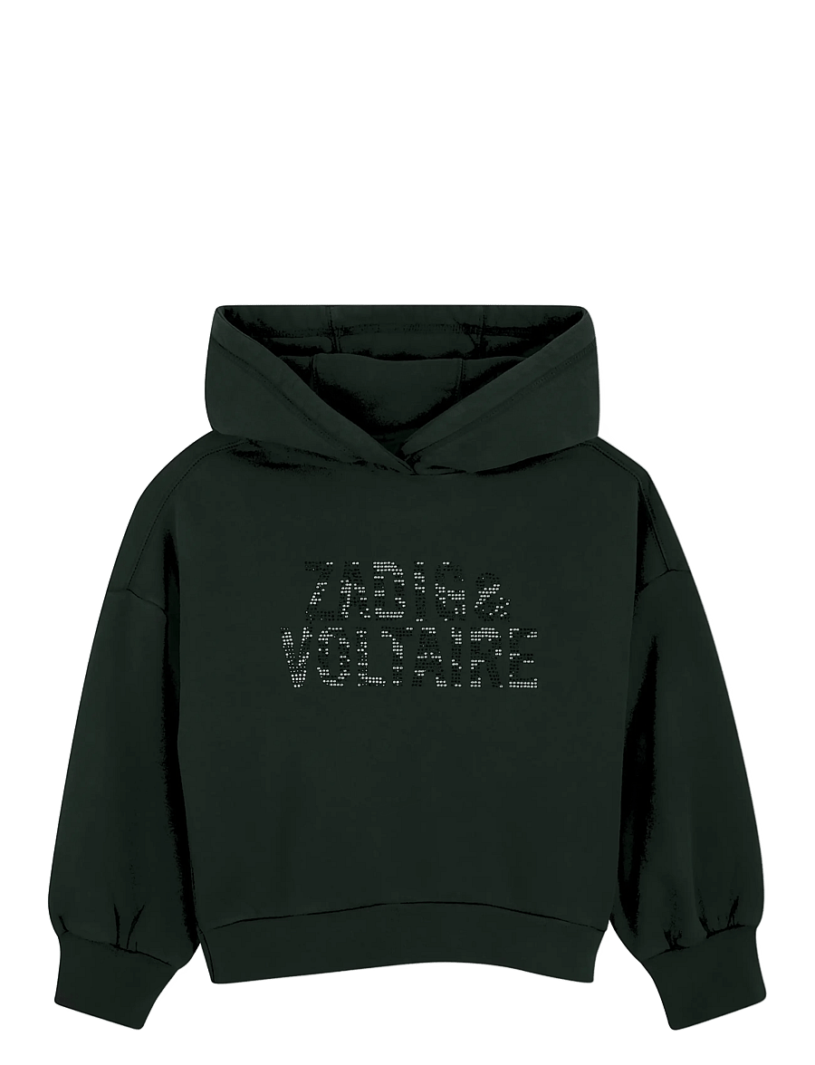 Zadig & Voltaire Kids - HOODED SWEATSHIRT - kapuzenpullover - gloom - 0