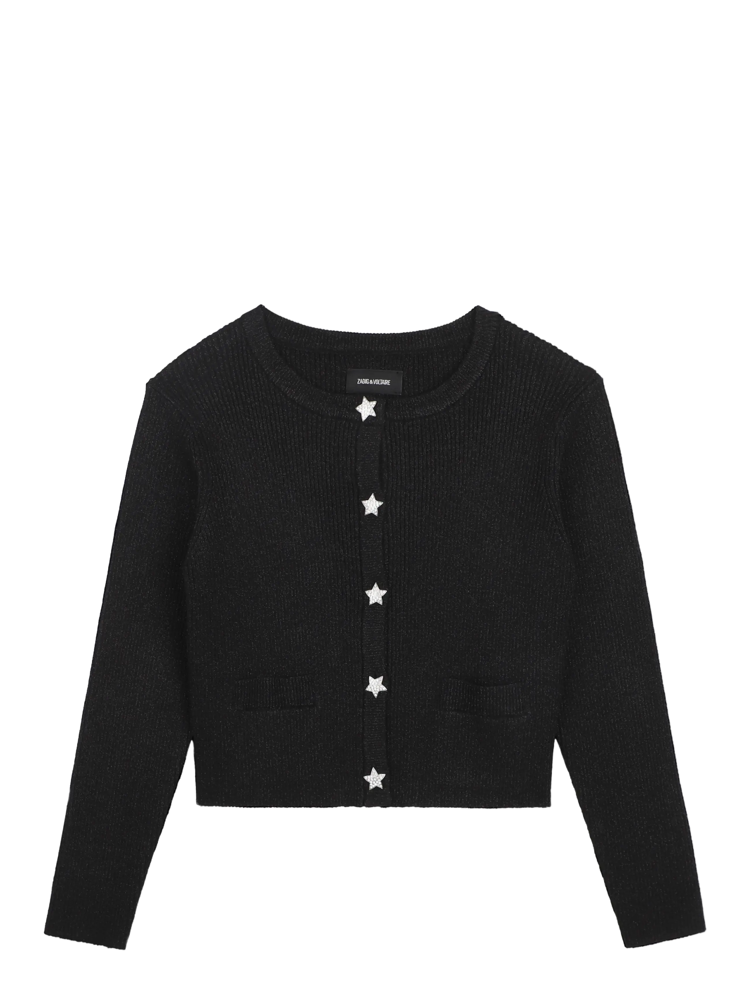 Zadig & Voltaire Kids KNITTED CARDIGAN - Neuheiten - BLACK / black