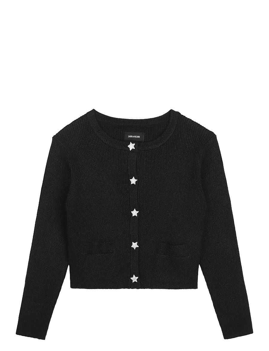 Zadig & Voltaire Kids - KNITTED CARDIGAN - cardigans - black - 1