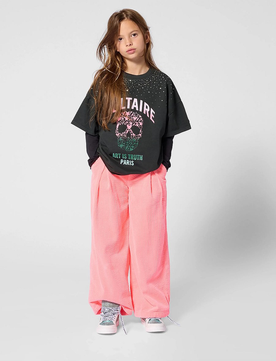 Zadig & Voltaire Kids - VELVET TROUSERS - osta vanuse järgi - fluo pink lmj - 0