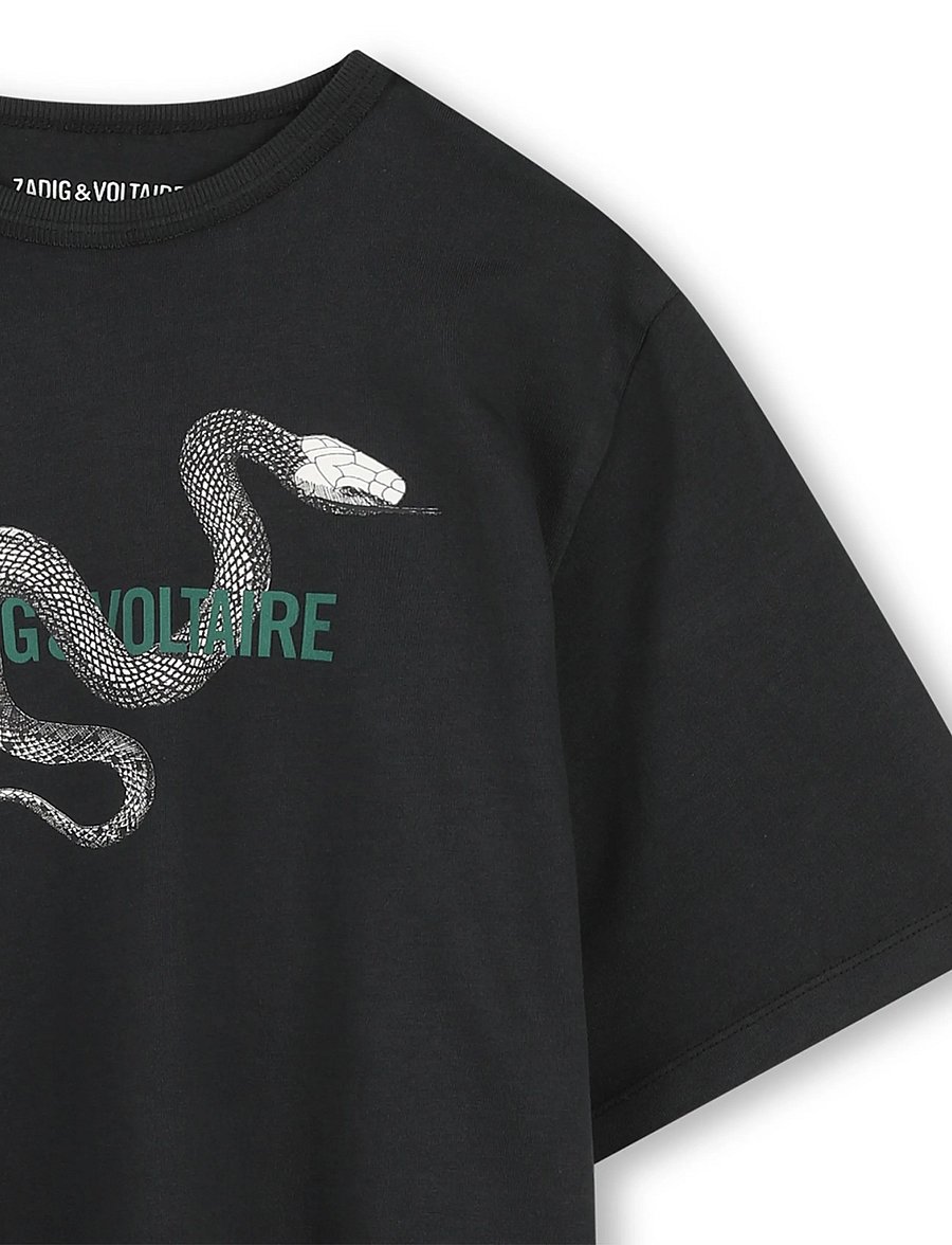 Zadig & Voltaire Kids - SHORT SLEEVES TEE-SHIRT - lühikeste varrukatega t-särgid - gloom - 4