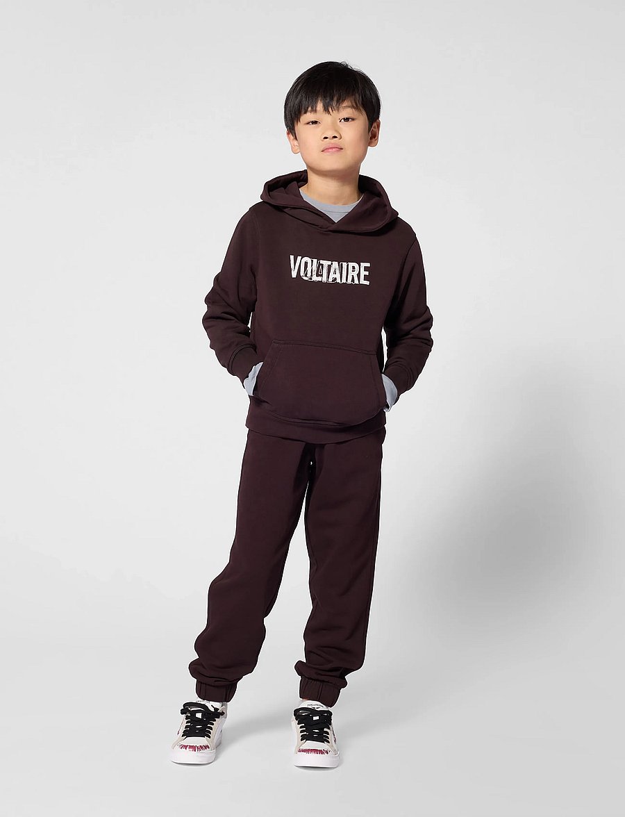 Zadig & Voltaire Kids - HOODED SWEATSHIRT - sweatshirts - chocolate brown - 0