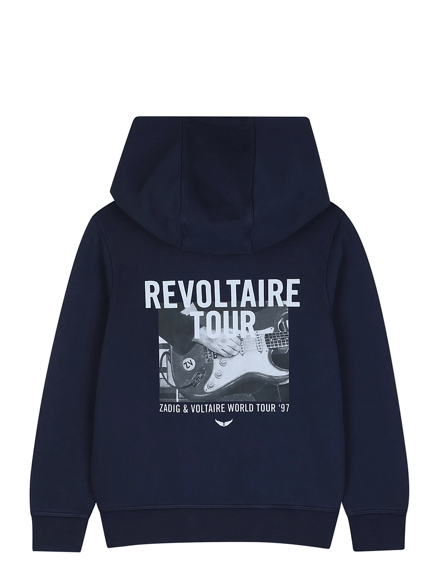 Zadig & Voltaire Kids - HOODED SWEATSHIRT - dressipluusid - navy - 1