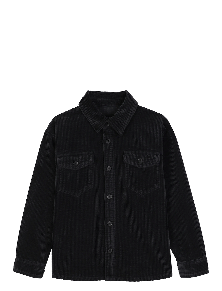Zadig & Voltaire Kids - VELVET SHIRT - pikkade varrukatega särgid - black - 1
