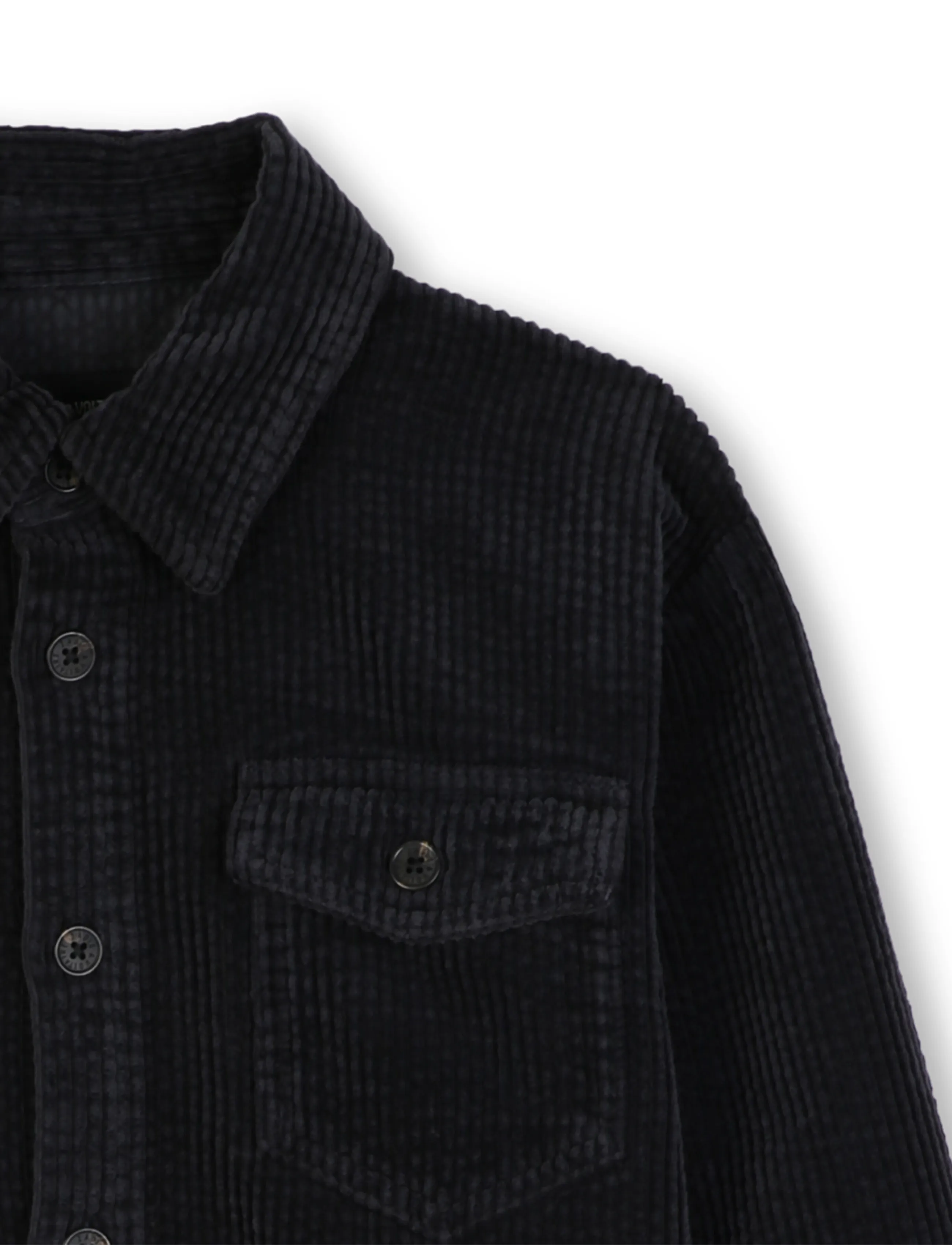 Zadig & Voltaire Kids - VELVET SHIRT - pikkade varrukatega särgid - black - 4
