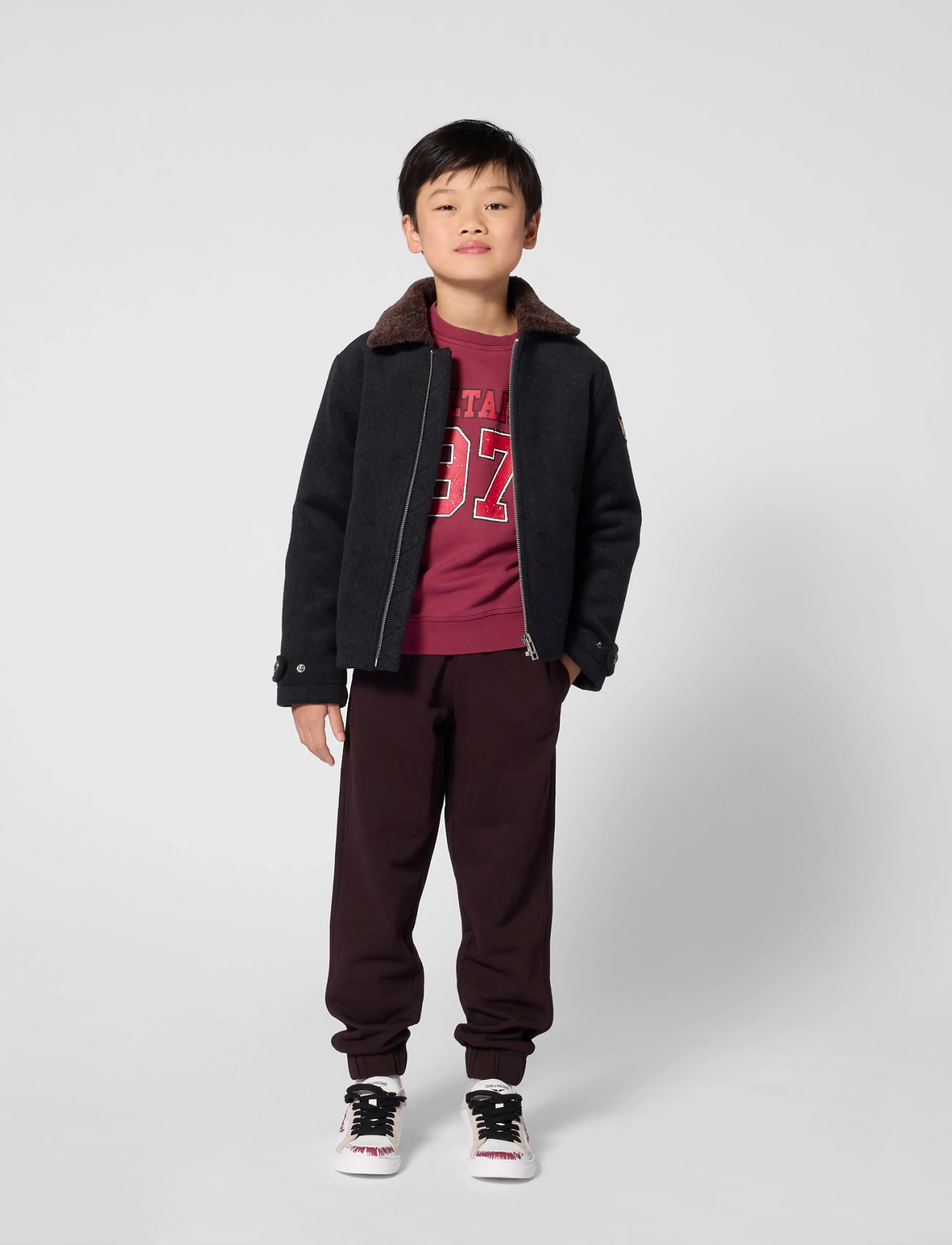 Zadig & Voltaire Kids - JOGGING BOTTOMS - chocolate brown - 3
