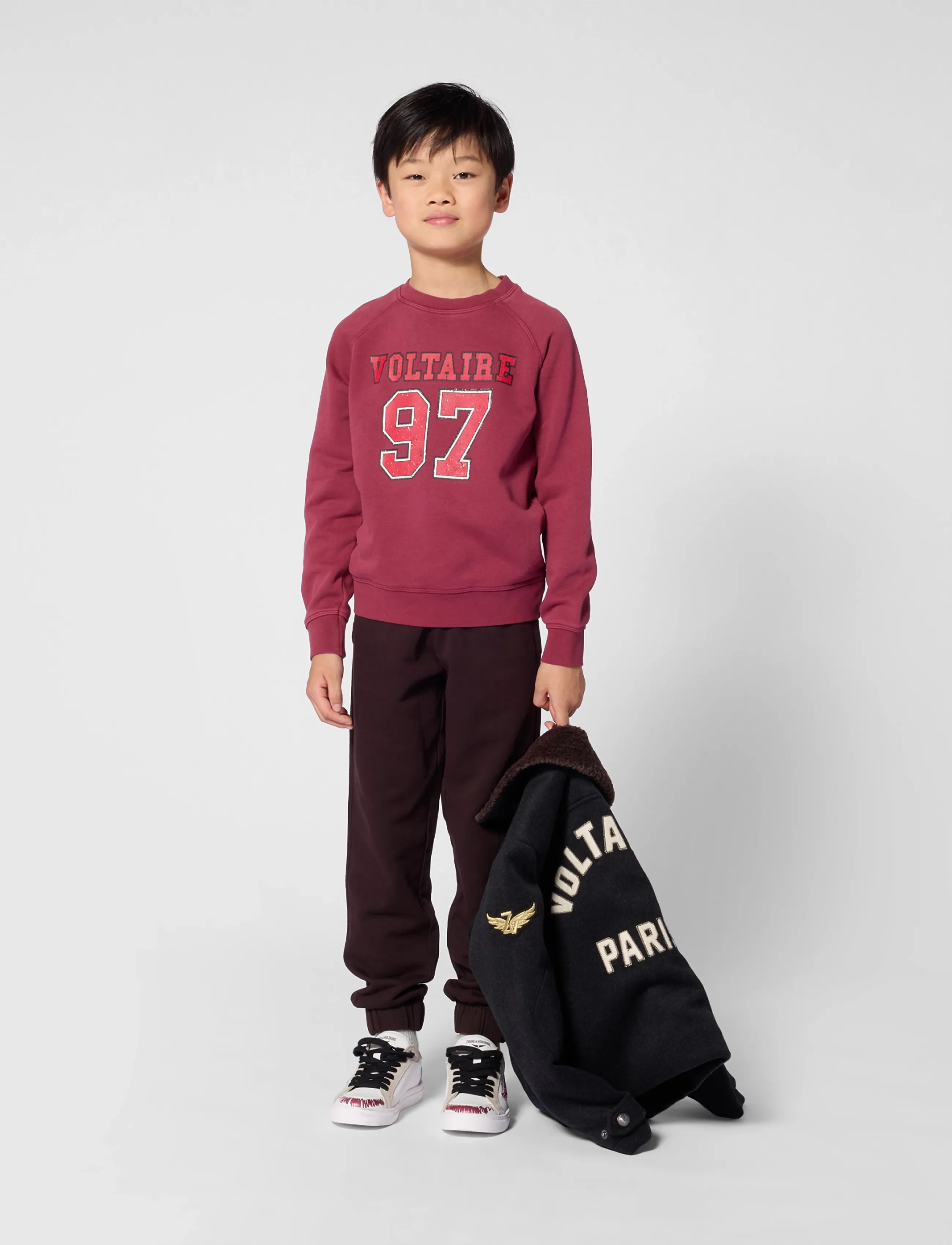 Zadig & Voltaire Kids - JOGGING BOTTOMS - chocolate brown - 4