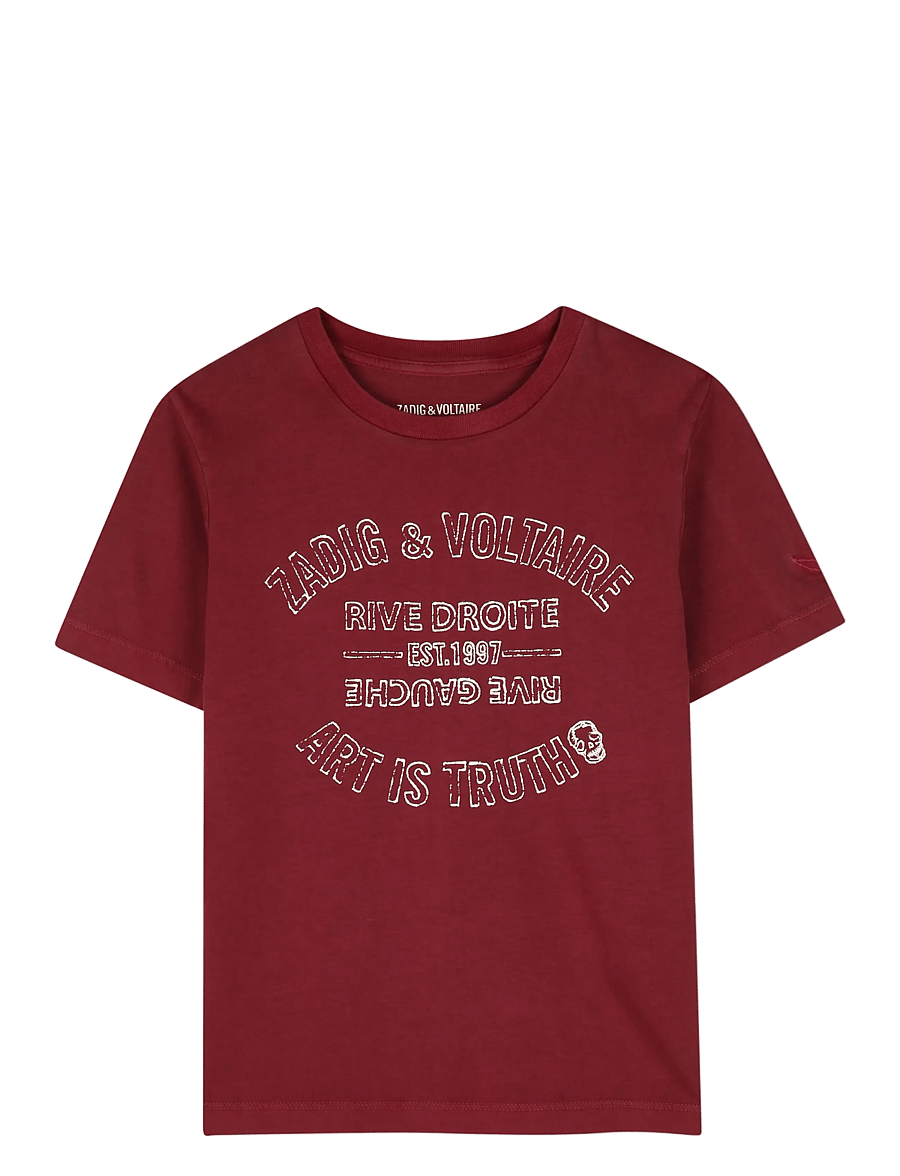 Zadig & Voltaire Kids - SHORT SLEEVES TEE-SHIRT - lühikeste varrukatega t-särgid - crimson - 1