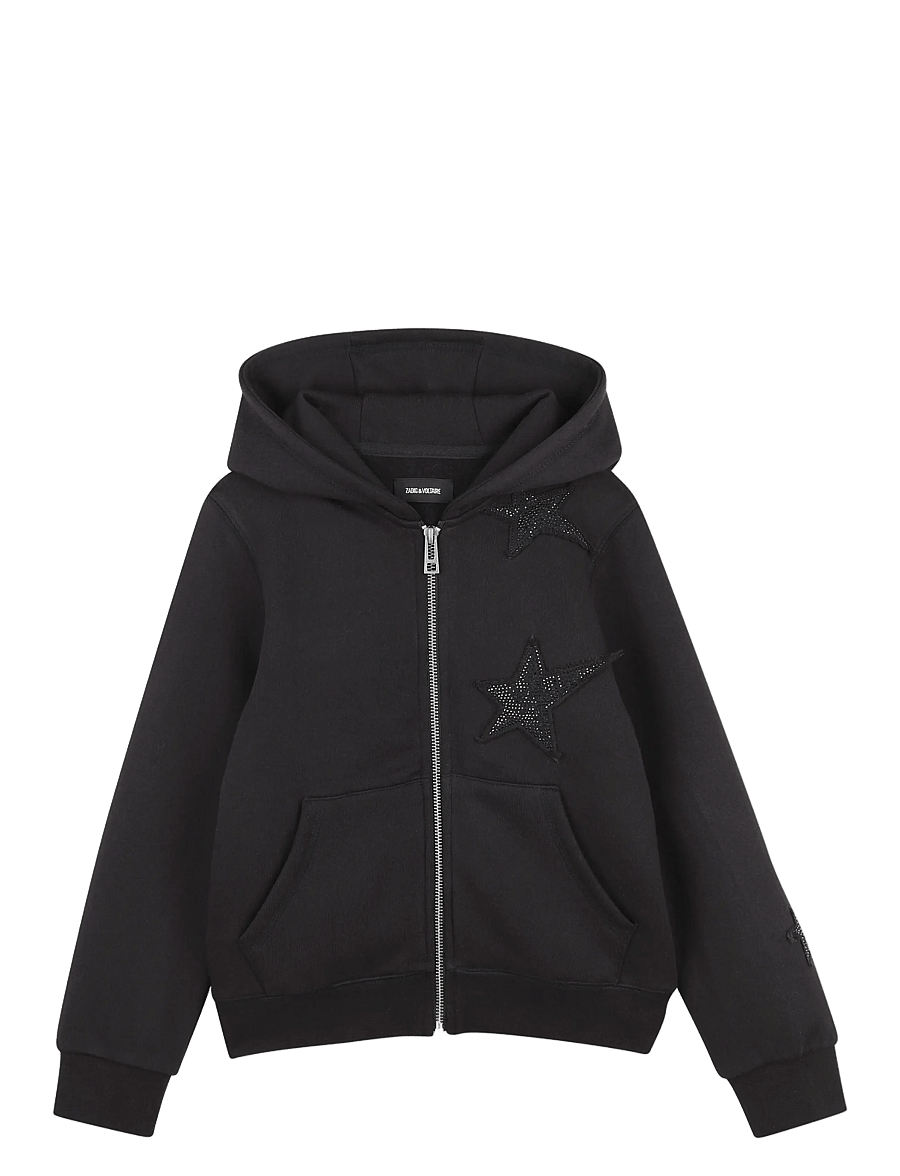 Zadig & Voltaire Kids - HOODED CARDIGAN - fliisjakid - black - 0