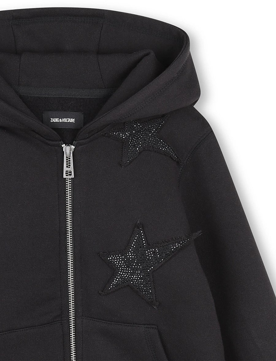 Zadig & Voltaire Kids - HOODED CARDIGAN - fliisjakid - black - 2