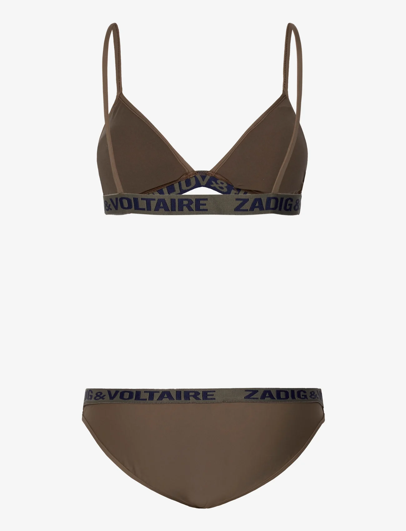 Zadig & Voltaire - WORDING TRIANGLE BIKINI - bikini set - kaki - 1