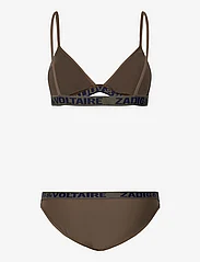 Zadig & Voltaire - WORDING TRIANGLE BIKINI - bikini sets - kaki - 1
