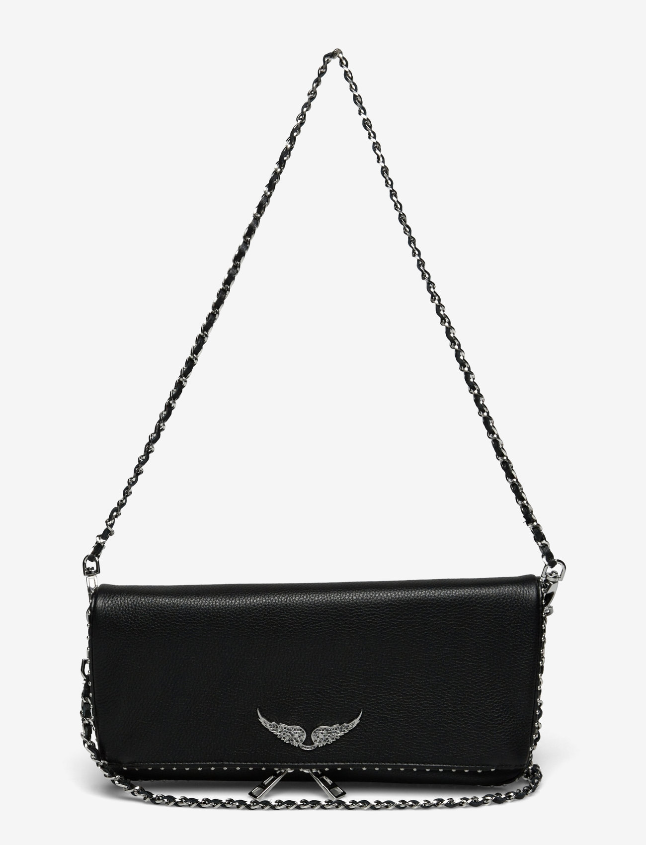 Zadig & Voltaire - ROCK GRAINED LEATHER + STUDS - crossbody bags - black - 0