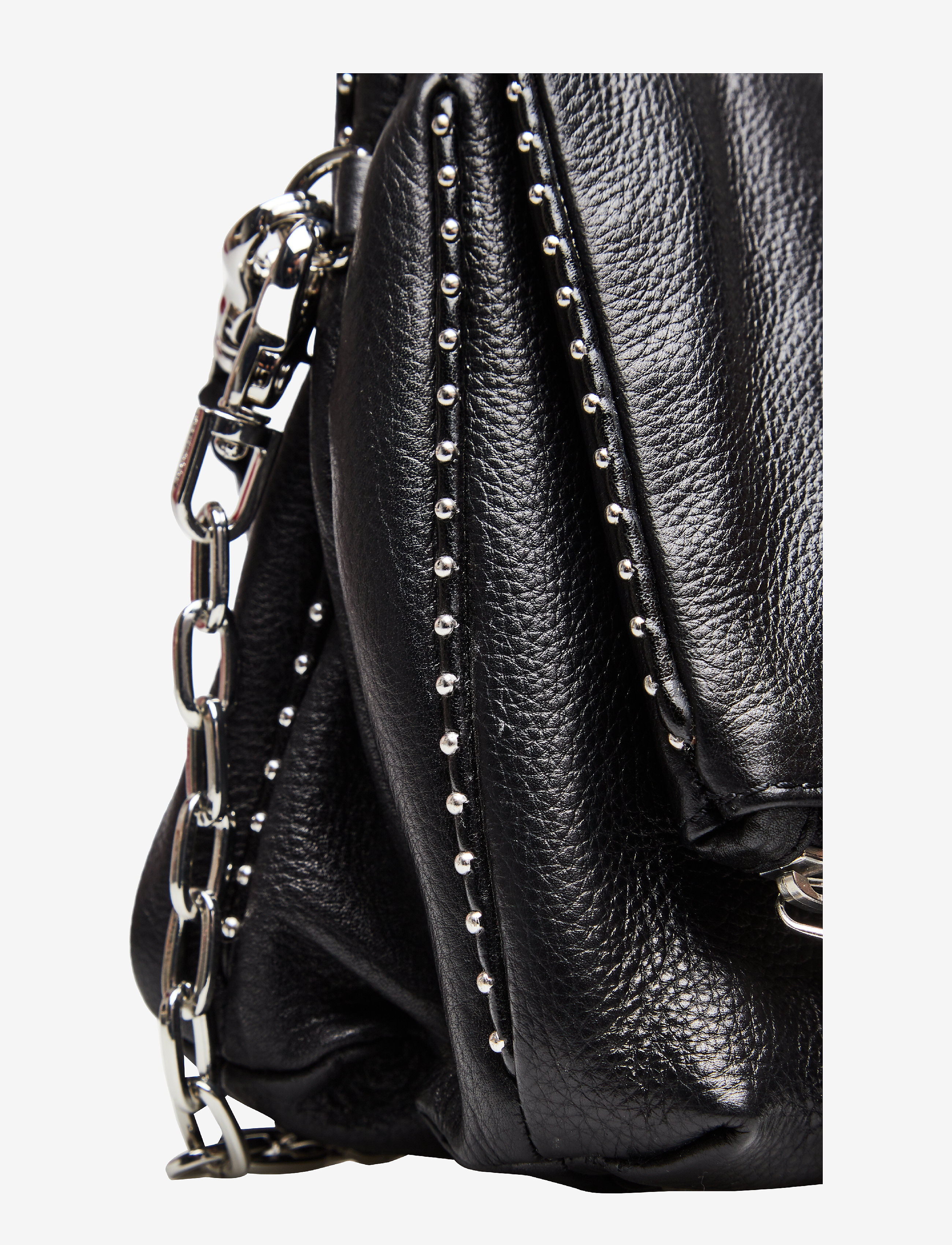 Zadig & Voltaire - ROCKY GRAINED LEATHER STUDS - umhängetaschen - black - 4