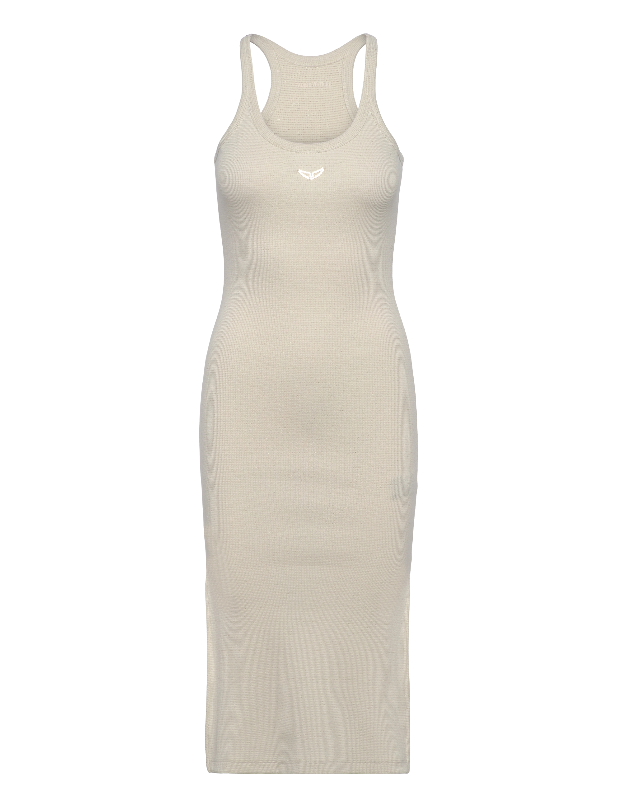 Zadig & Voltaire ASTRA RIB BIJOUX SHINY - Etuikleider - ECRU / cream