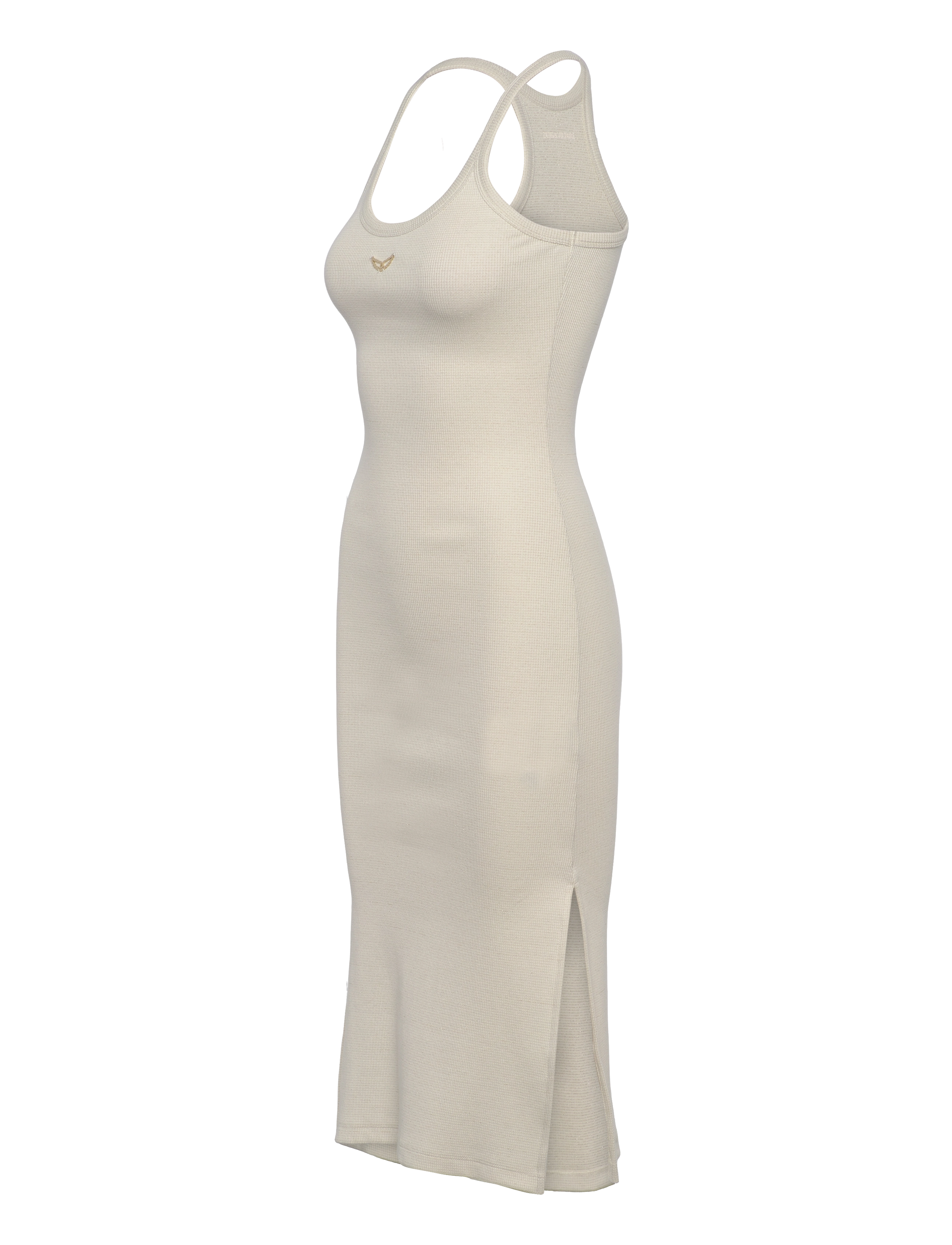 Zadig & Voltaire - ASTRA RIB BIJOUX SHINY - bodycon dresses - ecru - 2
