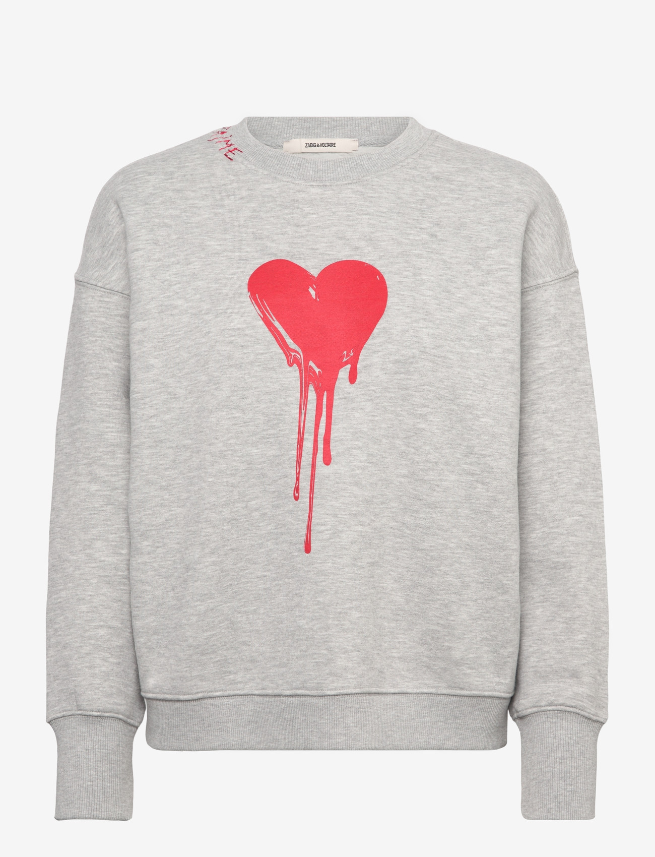 Zadig & Voltaire - OSCAR PMO FLOWING HEART - sweatshirts & hoodies - gris chine clai - 0