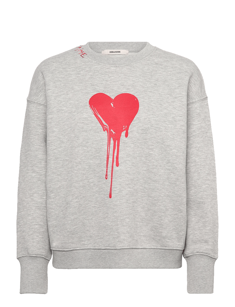 Zadig & Voltaire - OSCAR PMO FLOWING HEART - sweatshirts & hoodies - gris chine clai - 1