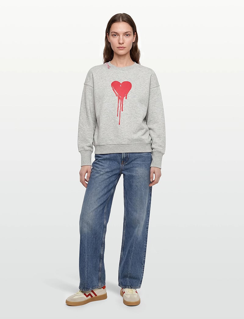Zadig & Voltaire - OSCAR PMO FLOWING HEART - sweatshirts & hoodies - gris chine clai - 0