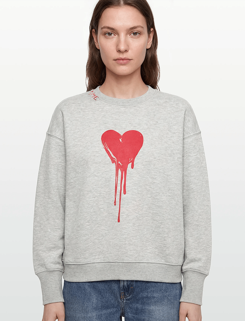 Zadig & Voltaire - OSCAR PMO FLOWING HEART - sweatshirts & hoodies - gris chine clai - 3