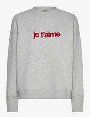Zadig & Voltaire - OSCAR PMO JE T AIME FLOC - sweatshirts & hoodies - gris chine clair - 0