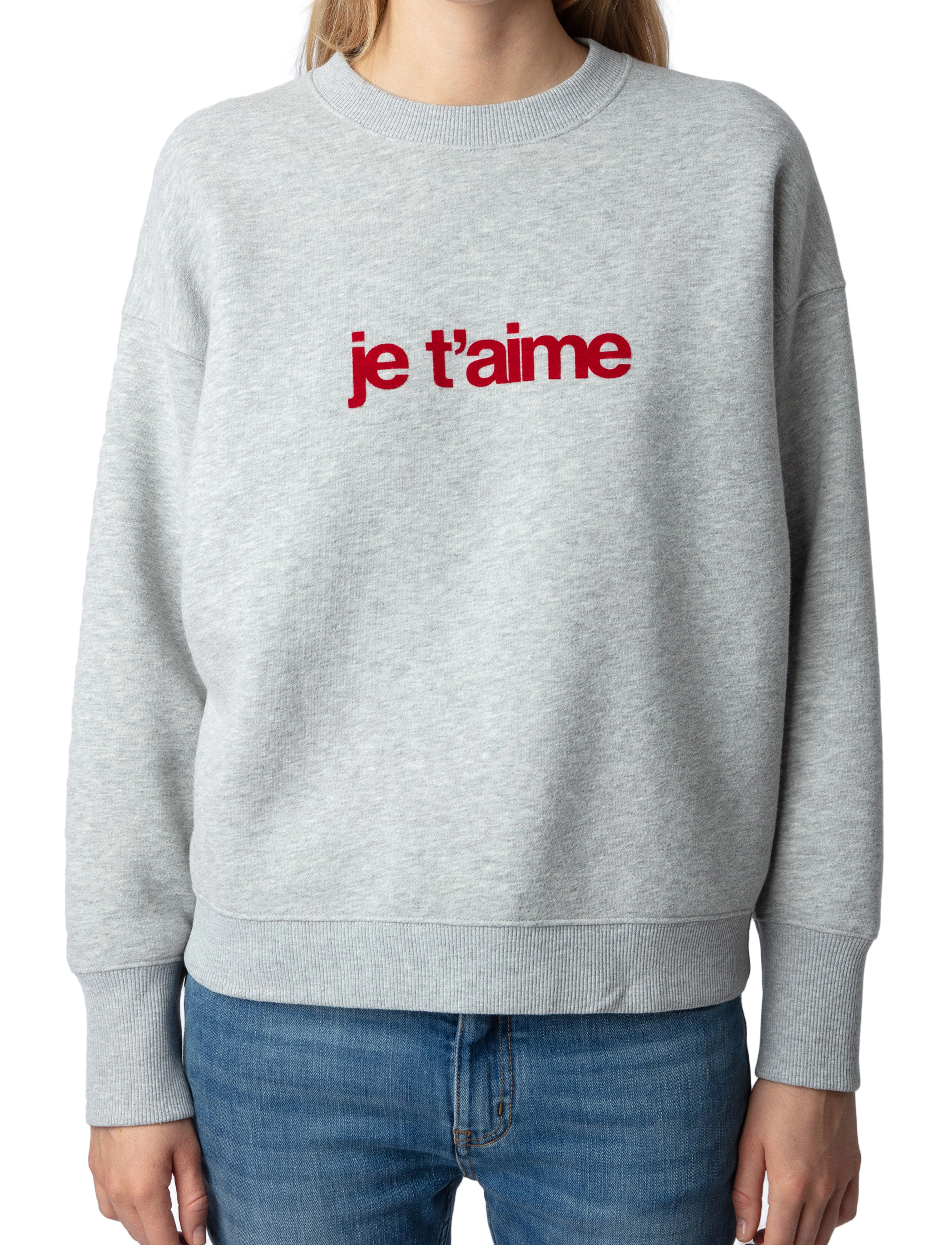 Zadig & Voltaire - OSCAR PMO JE T AIME FLOC - gris chine clair - 2