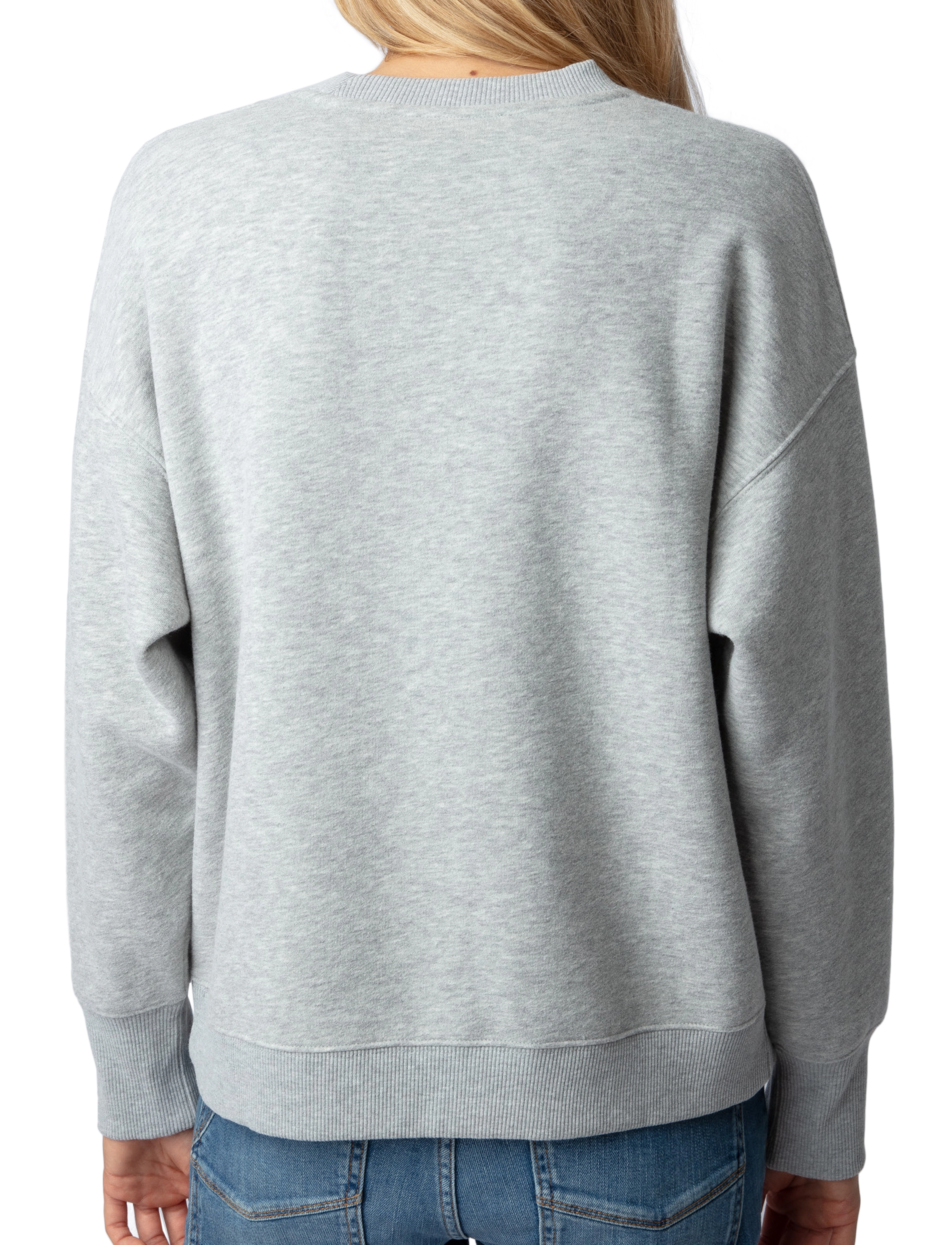 Zadig & Voltaire - OSCAR PMO JE T AIME FLOC - gris chine clair - 3